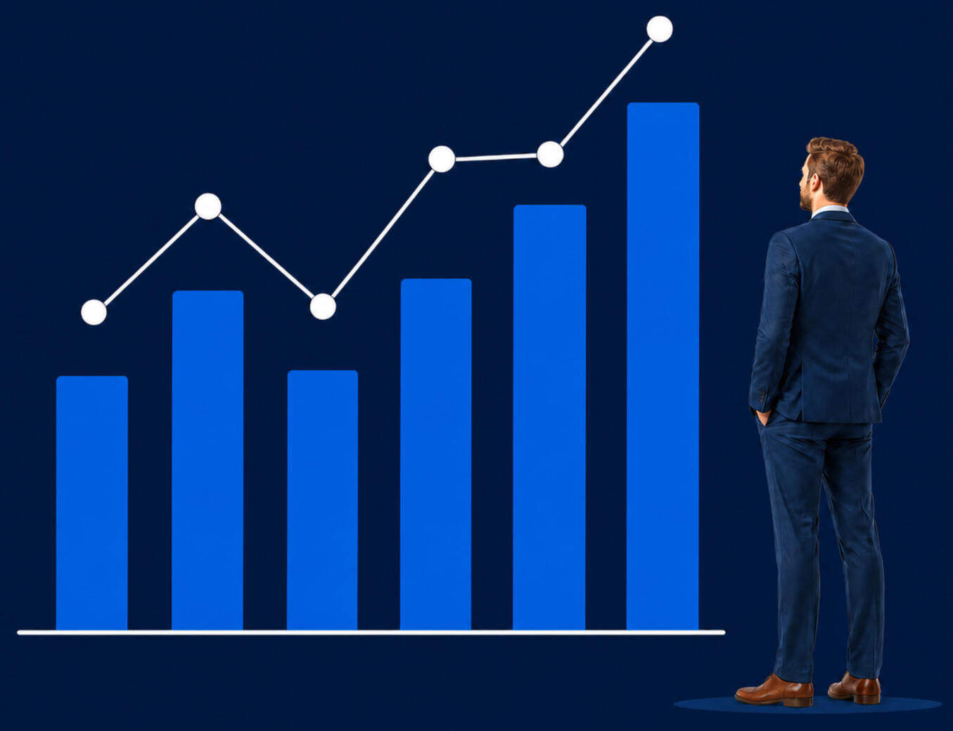 Upward Trending Graph Illustration of an upward-trending graph representing positive progress